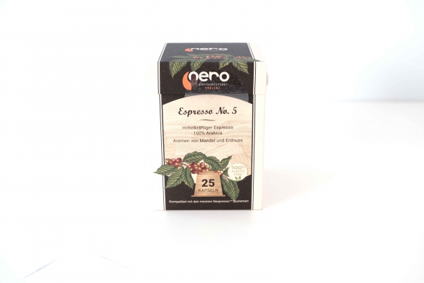 bio kaffeekapsel Espresso NO 5 25